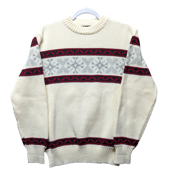 80s / 90s David Gregg Knit Snowflake Sweater - Picture 1 of 4
